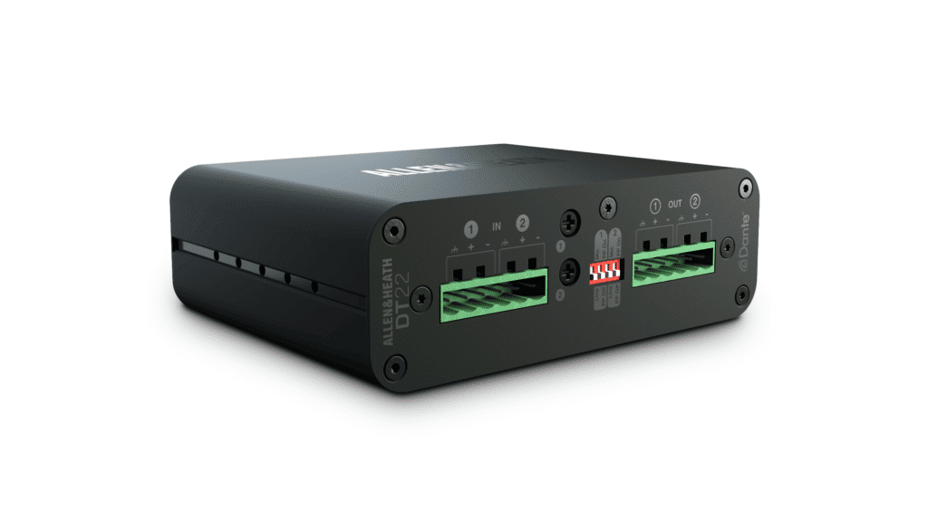 Allen & Heath DT22 I/O Networking, 2in / 2out Dante Interface