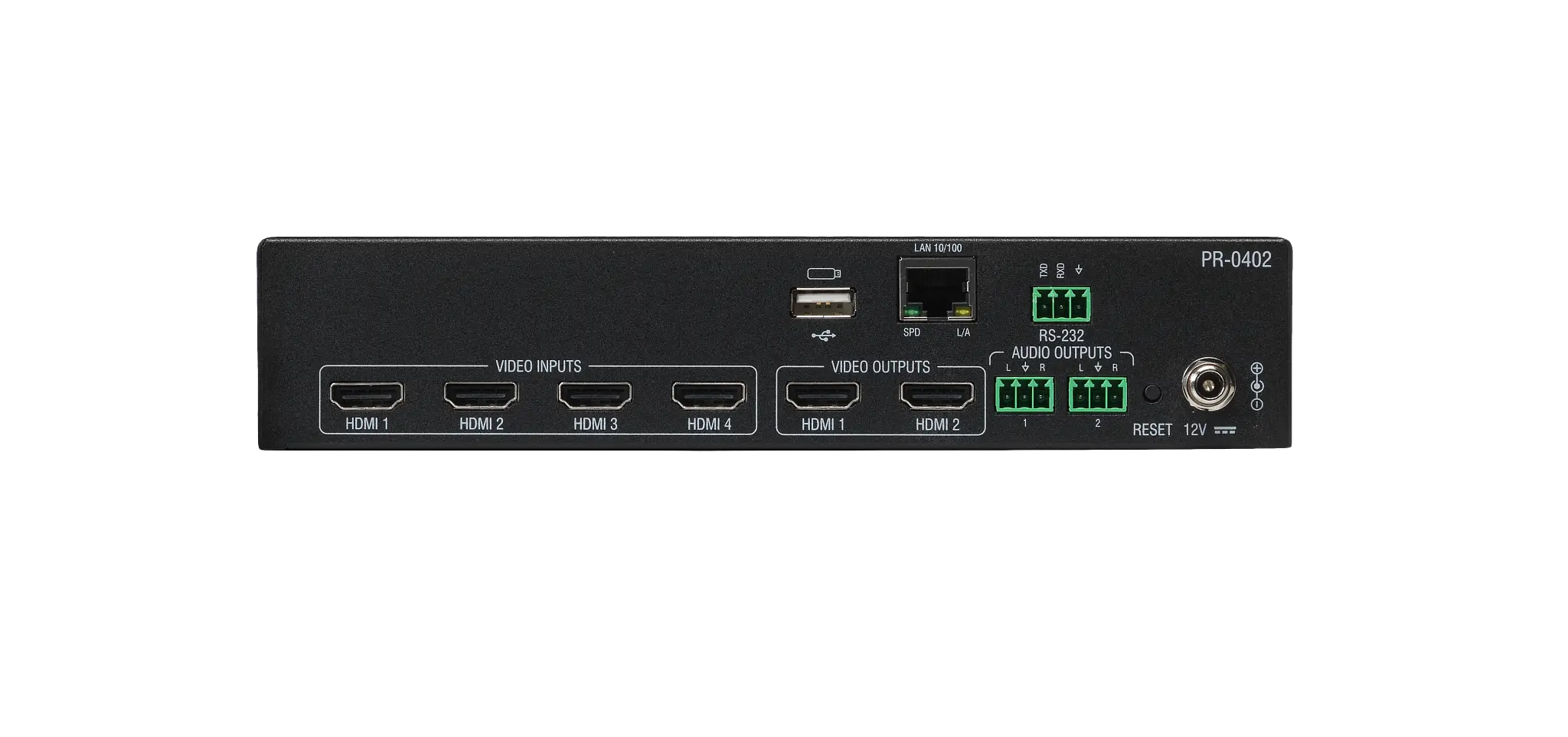 AMX PR-0402 Precis 4x2 4K60 HDMI Switcher