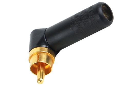 CABLE with 90 DEGREE RCA BLACK CONNECTOR