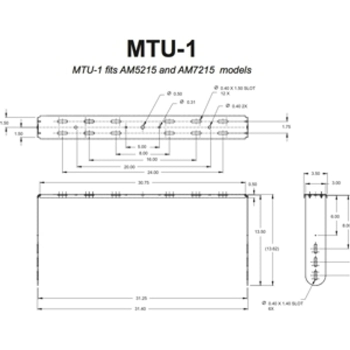 JBL Professional MTU-1 AE Series U-Bracket for Mounting AM5215 and AM7215