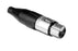 Amphenol AC3FG XLR 3-Pin Nickel Female Connector-Black and Silver (Pack Of 2)