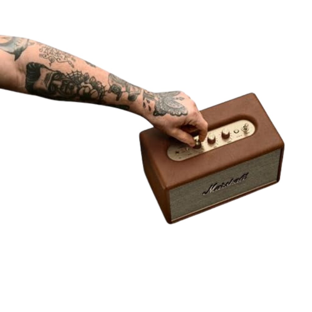 Marshall Acton III Wired Connectivity Stereo Home Speakers with Bluetooth 5.2 & RCA or 3.5mm input – Brown