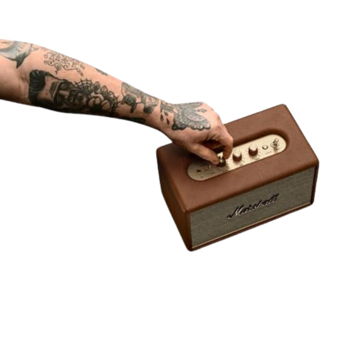 Marshall Acton III Wired Connectivity Stereo Home Speakers with Bluetooth 5.2 & RCA or 3.5mm input – Brown