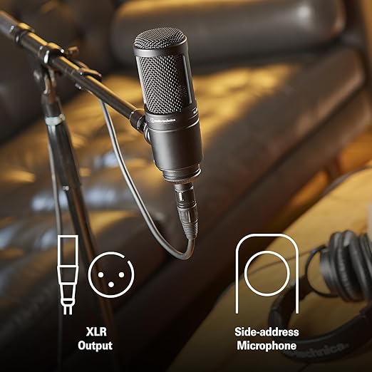 Click to open expanded view Audio-Technica AT2020 Cardioid Condenser Studio XLR Microphone, Ideal for Project/Home Studio Applications