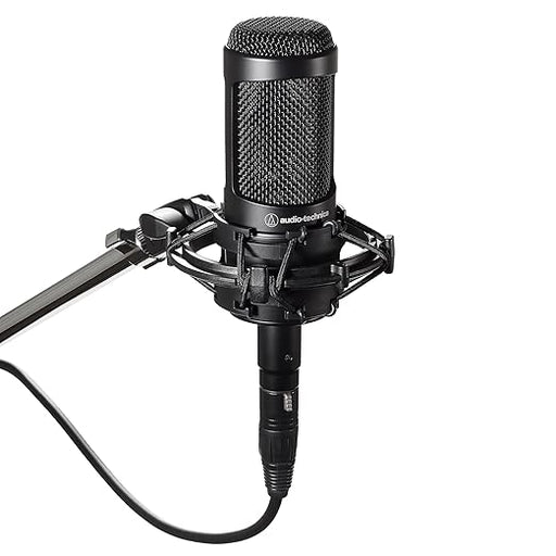 Roll over image to zoom in Audio-Technica AT2035 Large Diaphragm Studio Condenser XLR Unidirectional Microphone (Black)