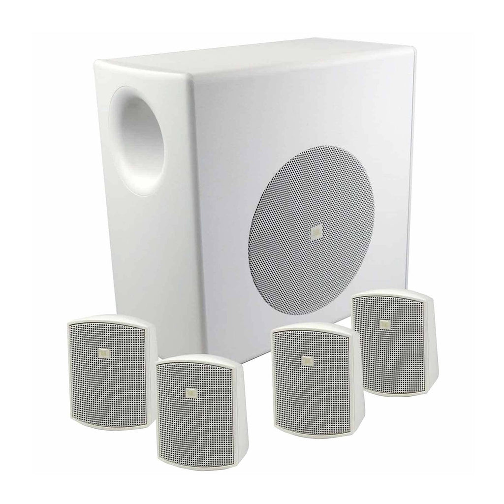 JBL C50PACK Packaged Surface-Mount Subwoofer-Satellite Loudspeaker System- White