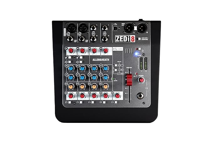 Allen Heath ZEDi-8 Hybrid 2 In Out USB Interface 2 Mic Line 2 Stereo Input Compact Mixer