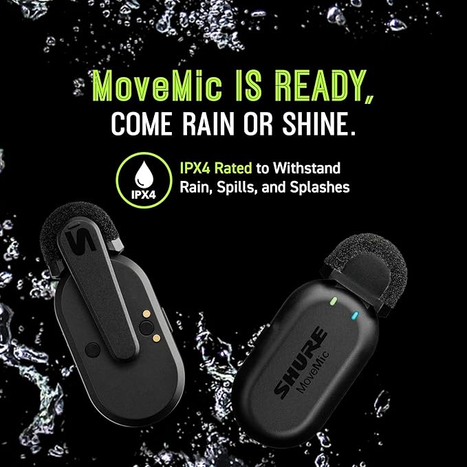 Shure MoveMic Two Kit - Pro Wireless Lavalier Microphones