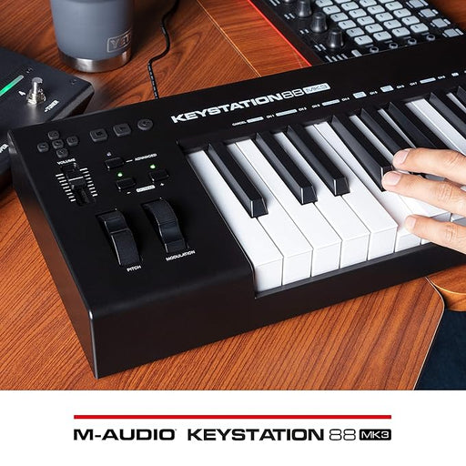 M-Audio Keystation 88 MK3 – 88 Key Semi Weighted MIDI Keyboard Controller for Complete Command of Virtual Synthesisers and DAW parameters