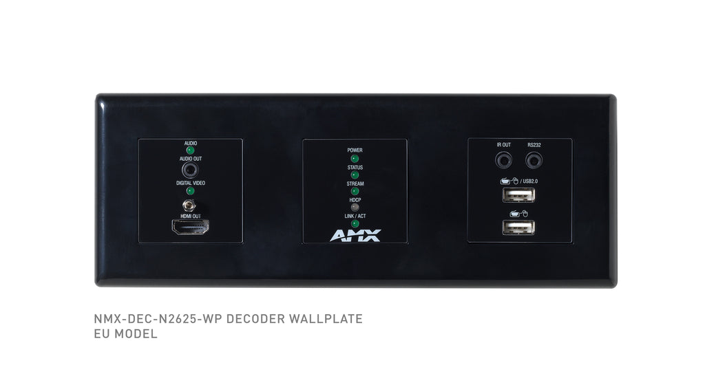 AMX NMX-DEC-N2625-WP 4K60 MWC Decoder Wallplate
