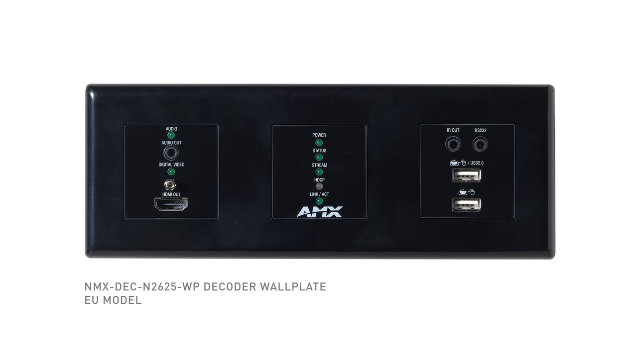 AMX NMX-DEC-N2625-WP 4K60 MWC Decoder Wallplate