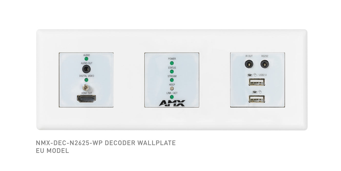 AMX NMX-DEC-N2625-WP 4K60 MWC Decoder Wallplate