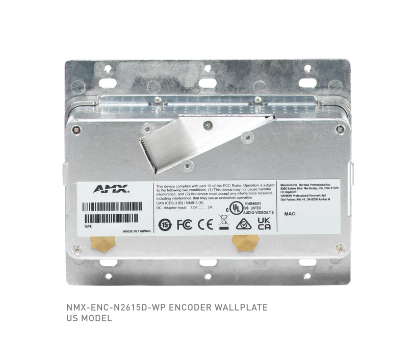 AMX NMX-ENC-N2615D-WP 4K60 MWC/Dante AV-A Encoder Wallplate