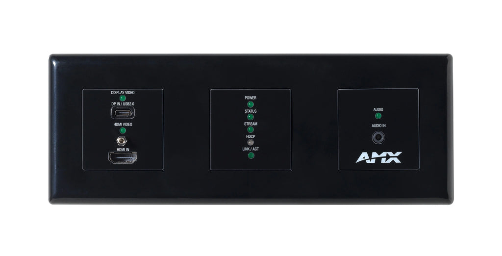 AMX NMX-ENC-N2615D-WP 4K60 MWC/Dante AV-A Encoder Wallplate