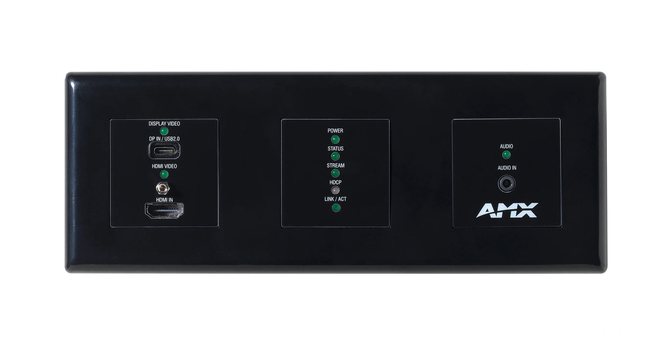 AMX NMX-ENC-N2615D-WP 4K60 MWC/Dante AV-A Encoder Wallplate