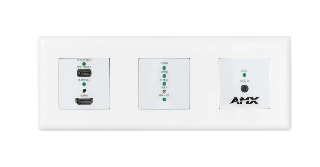 AMX NMX-ENC-N2615D-WP 4K60 MWC/Dante AV-A Encoder Wallplate
