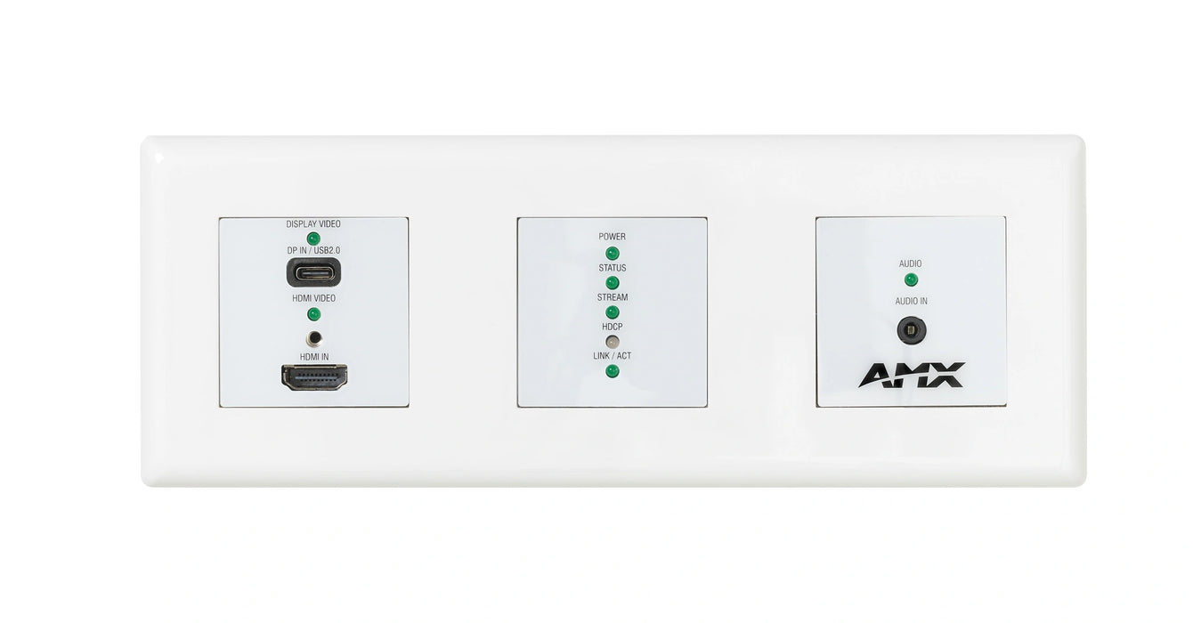 AMX NMX-ENC-N2615D-WP 4K60 MWC/Dante AV-A Encoder Wallplate