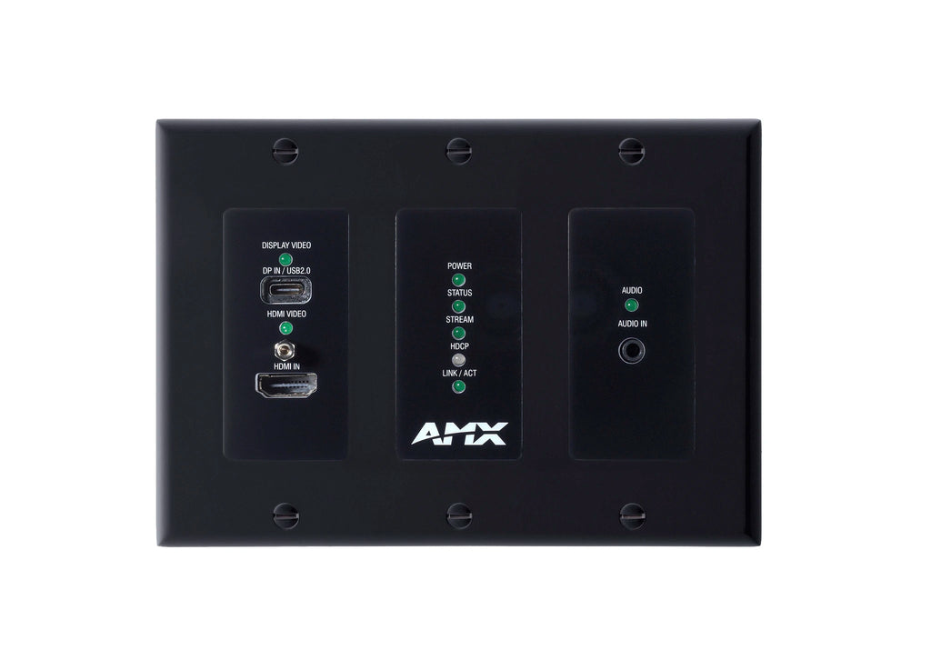 AMX NMX-ENC-N2615D-WP 4K60 MWC/Dante AV-A Encoder Wallplate