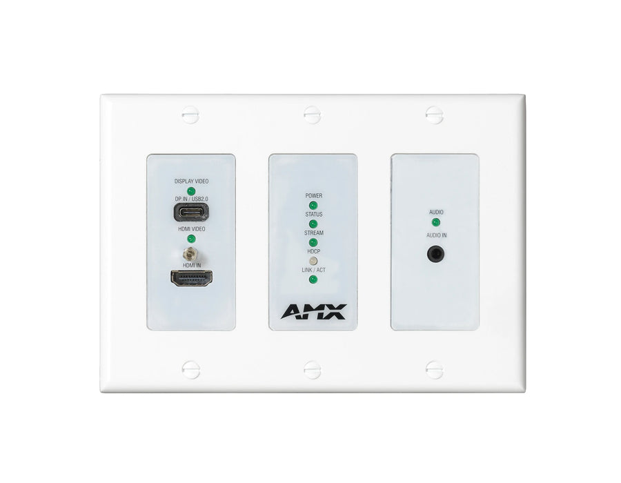 AMX NMX-ENC-N2615D-WP 4K60 MWC/Dante AV-A Encoder Wallplate