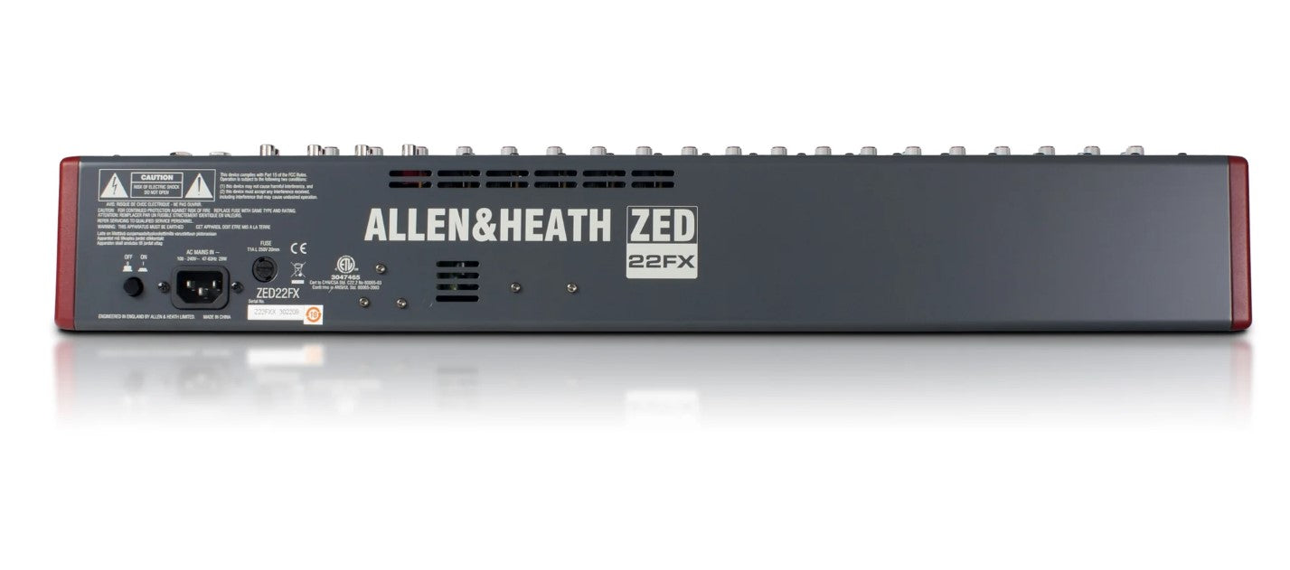 Allen & Heath AH-ZED-22FX 22-Channel Mixer with USB Interface and Onboard EFX