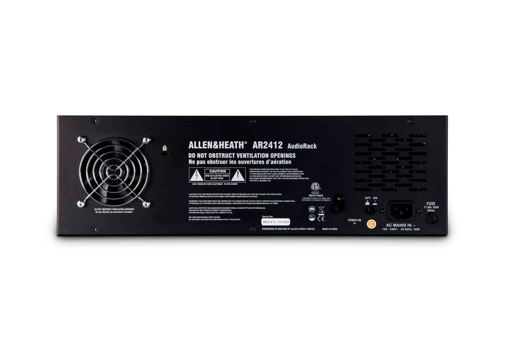 Allen & Heath AR2412 I/O & Networking