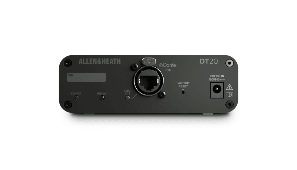 Allen & Heath DT20 I/O Networking, 2in Dante Interface