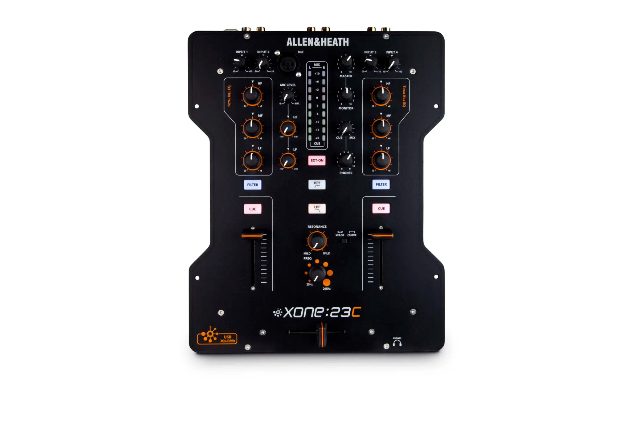 Allen & Heath Xone-23C DJ Mixers and Controller, 2(+2) Channel Analogue Mixer with Interface