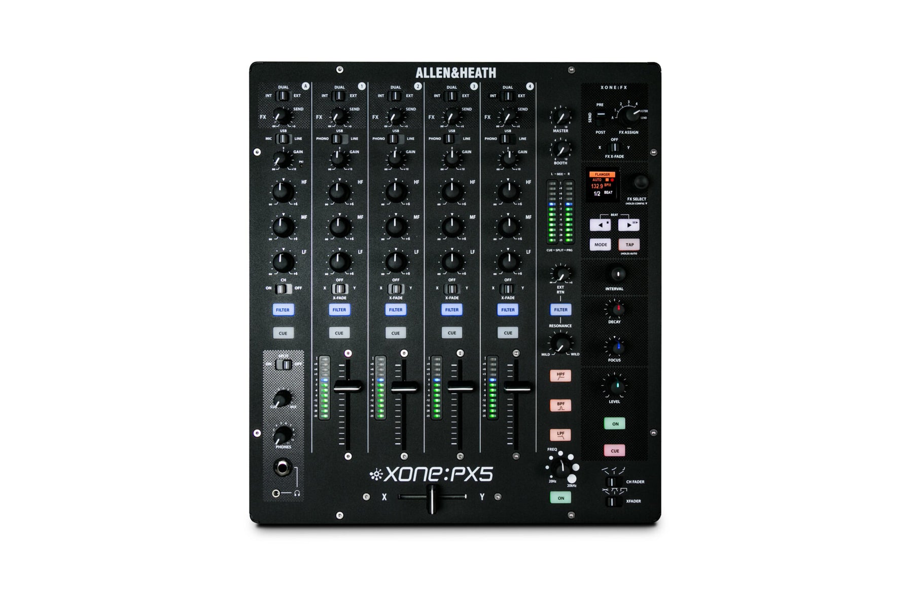 Allen & Heath Xone-PX5, 4+1 Channel Analogue Mixer with Digital FX + Interface DJ Mixers and Controller