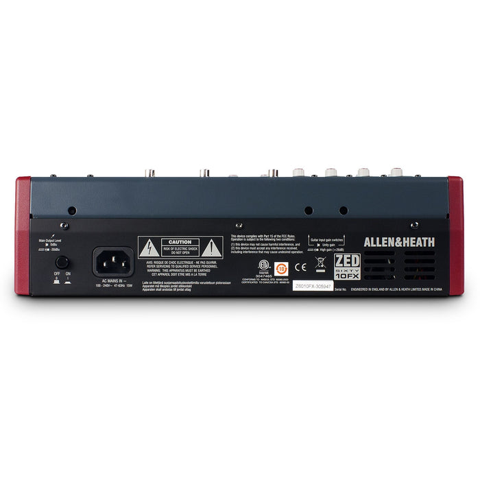 Allen & Heath ZED60-10FX Analogue Mixer