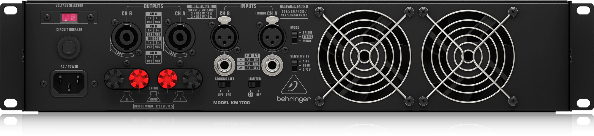 Behringer KM1700 Power Amplifier