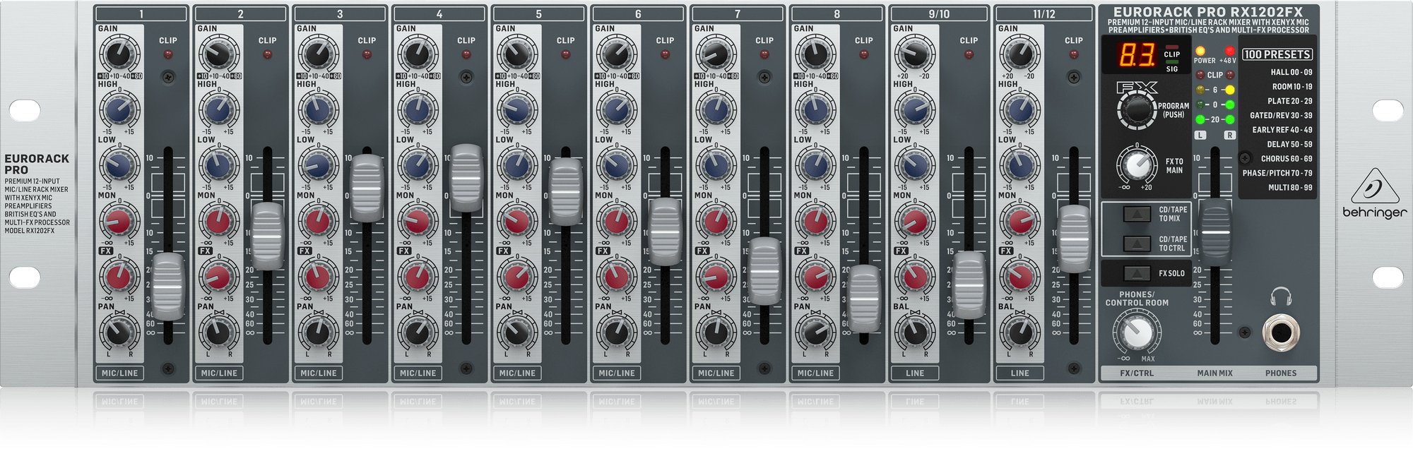 Behringer PRO RX1202FX Rack Mount Mixer