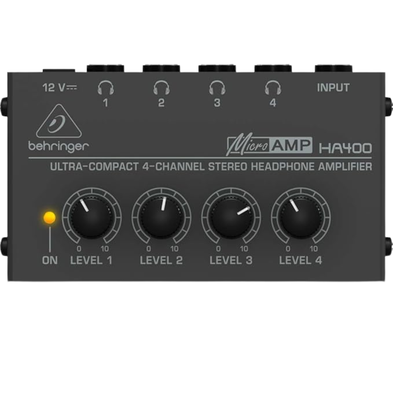 Behringer Ha400 4-Channel Headphone Amplifier, Black - Over Ear
