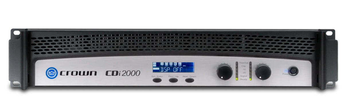 Crown CDi 2000, Two-channel, 800W @ 4Ω, 70V/140V Power Amplifier
