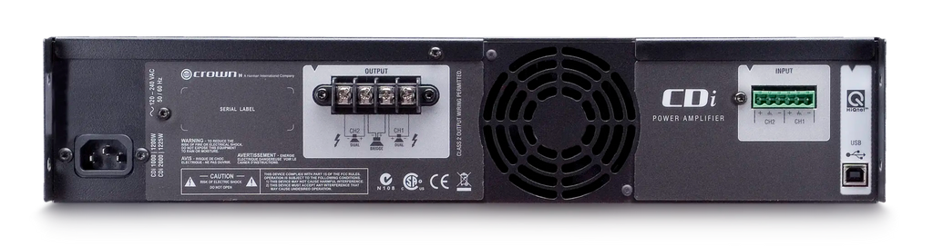 Crown CDi 2000, Two-channel, 800W @ 4Ω, 70V/140V Power Amplifier