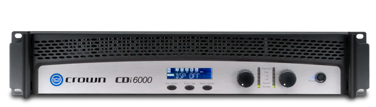 Crown CDi 6000, Two-channel, 2100W @ 4Ω, 70V/140V Power Amplifier