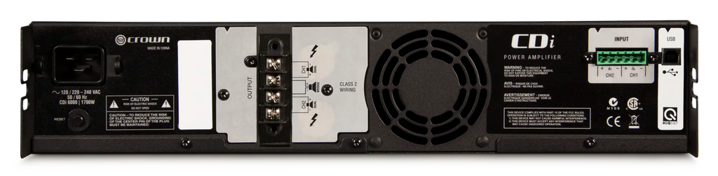 Crown CDi 6000, Two-channel, 2100W @ 4Ω, 70V/140V Power Amplifier