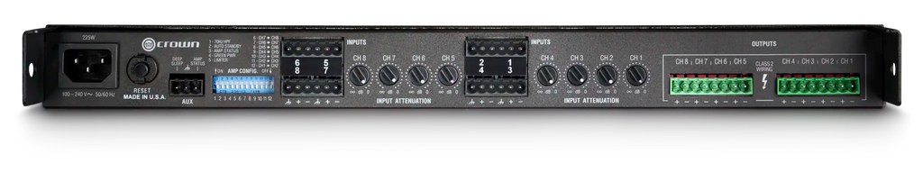 Crown CT 875, Eight-channel, 75W @ 4Ω Power Amplifier