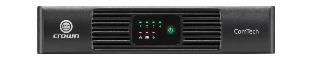 Crown CTD-4125, Four-channel, 125W/ch. Power Sharing Amplifier with DSP and Dante