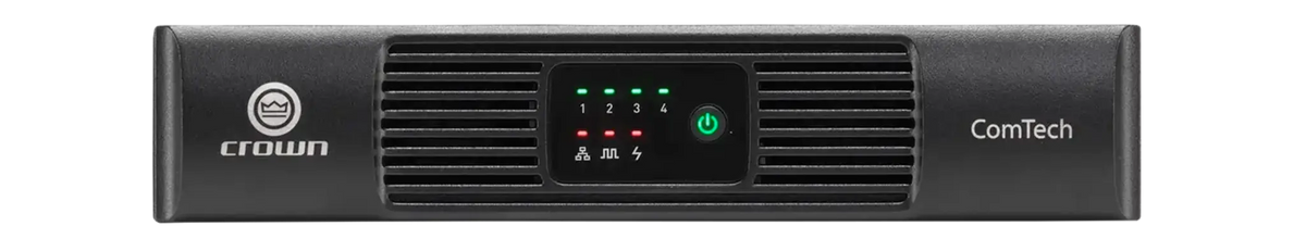 Crown CTD-4125, Four-channel, 125W/ch. Power Sharing Amplifier with DSP and Dante