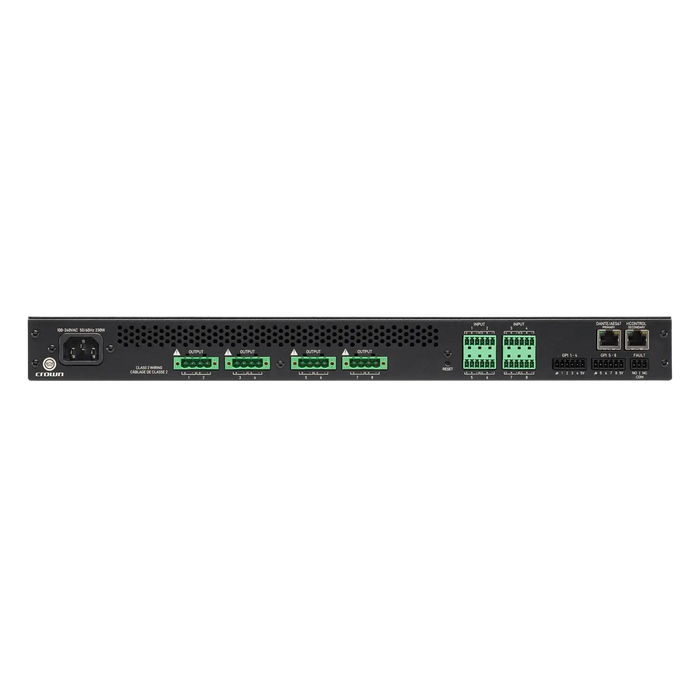 Crown CTD-8125, Eight-channel, 125W/ch. Power Sharing Amplifier with DSP and Dante