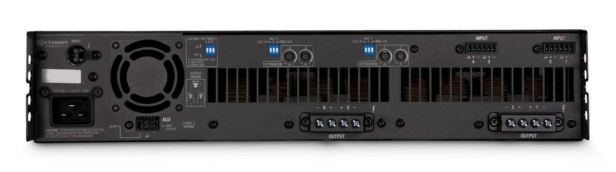 Crown DCi 4|1250, Four-channel, 1250W @ 4Ω Analog Power Amplifier, 70V/100V