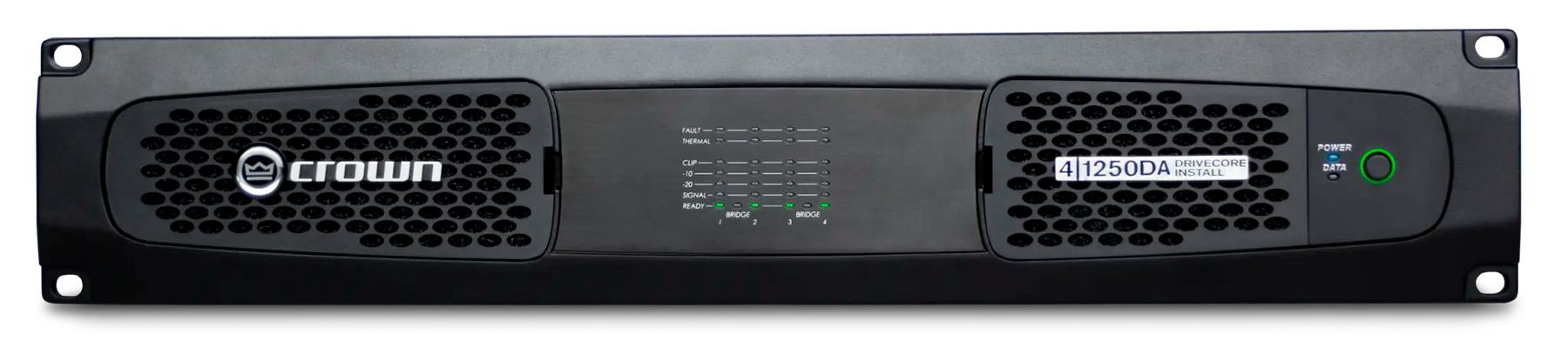 Crown DCi 4|1250DA, Four-channel, 1250W @ 4Ω Power Amplifier with Dante™ / AES67 Networked Audio, and 70V/100V / EN 54-16 Compliant for Life Safety Applications