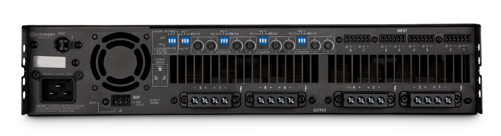 Crown DCi 8|600, Eight-channel, 600W @ 4Ω Analog Power Amplifier, 70V/100V