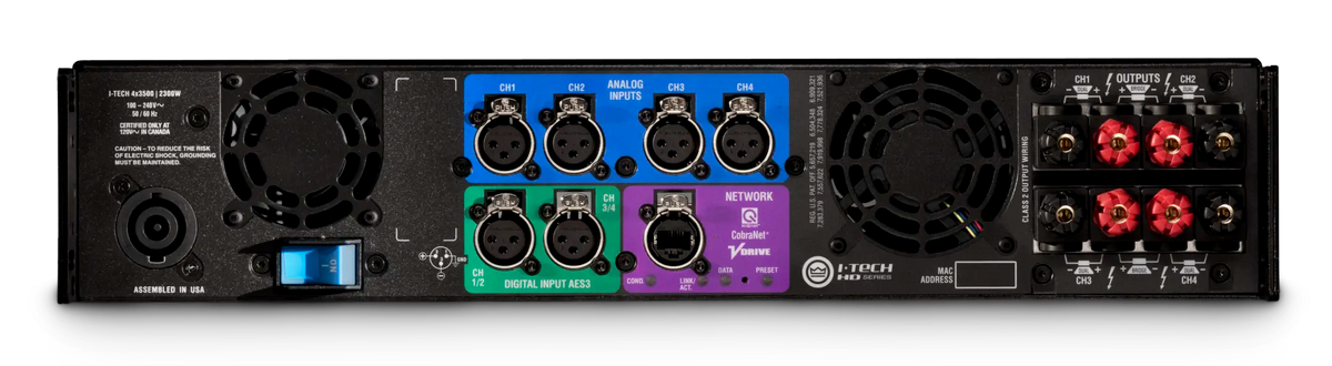 Crown I-Tech 4x3500HD, Four-channel, 4000W @ 4Ω Power Amplifier
