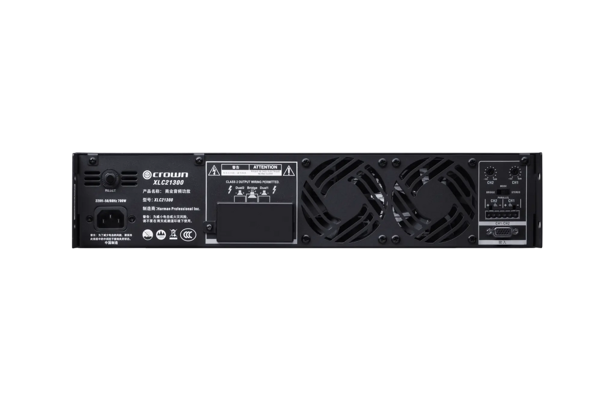 Crown XLC21300, 2-CHANNEL 1,300-WATT POWER AMPLIFIER FOR PRO CINEMA APPLICATIONS