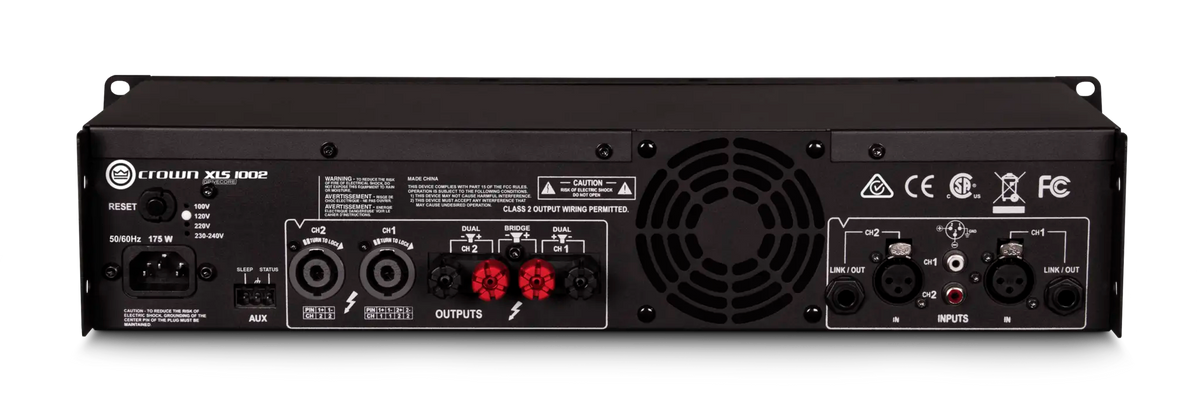 Crown XLS 1002, Two-channel, 350W @ 4Ω Power Amplifier