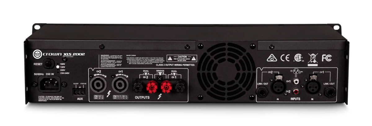 Crown XLS 2002, Two-channel, 650W @ 4Ω Power Amplifier