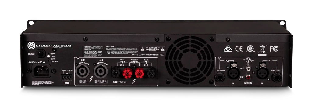 Crown XLS 2502, Two-channel, 775W @ 4Ω Power Amplifier