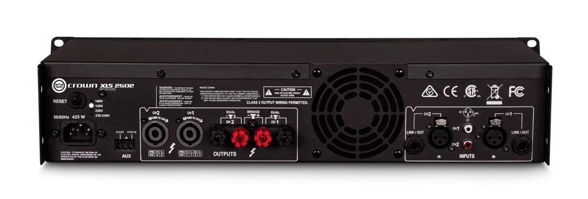 Crown XLS 2502, Two-channel, 775W @ 4Ω Power Amplifier