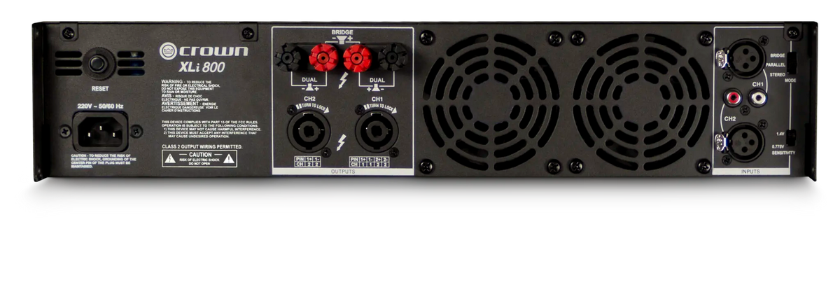 Crown XLi 800, Two-channel, 300W @ 4Ω Power Amplifier